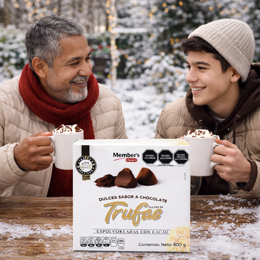 Caja Trufas Dulces Sabor Chocolate 800g Members Choice