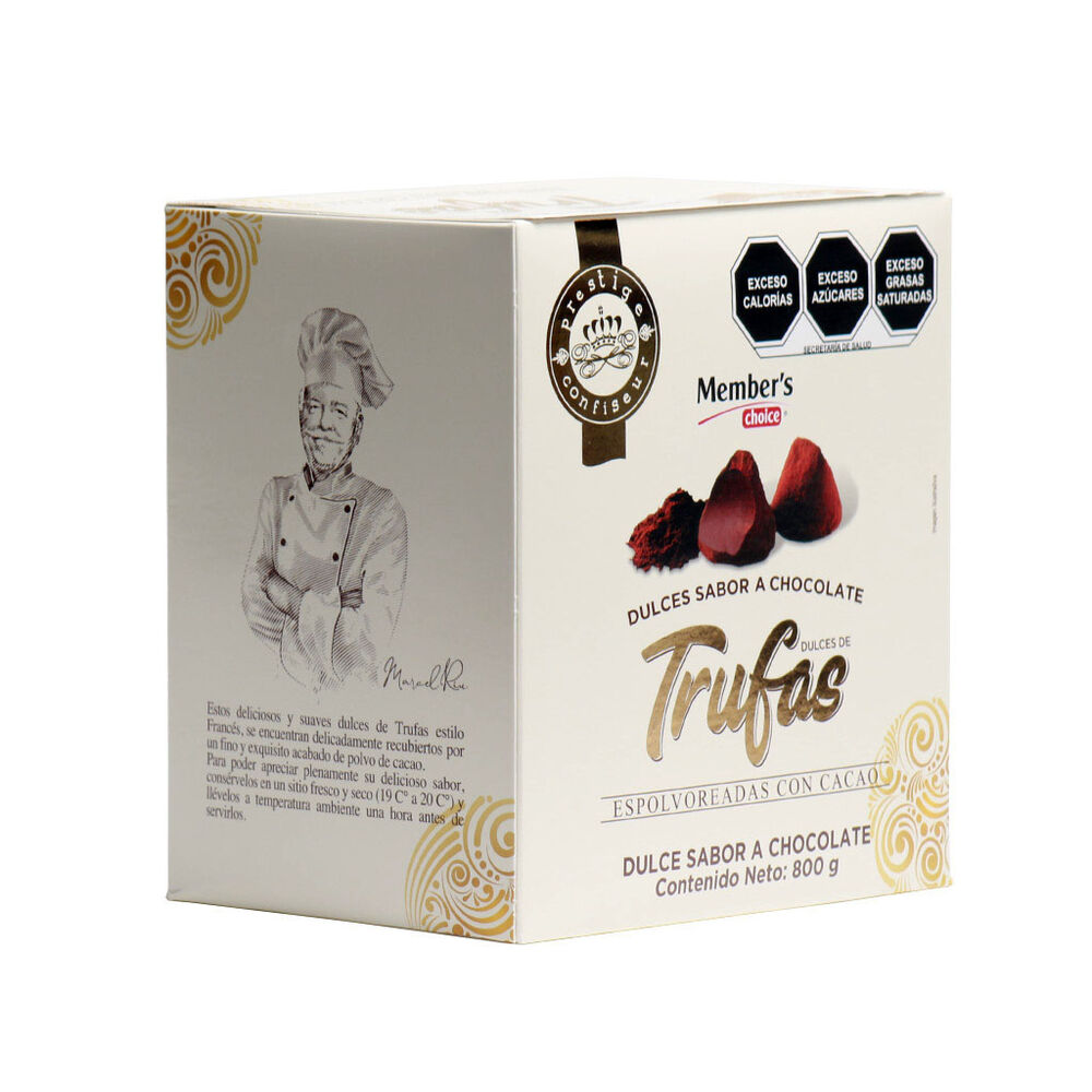 Caja Trufas Dulces Sabor Chocolate 800g Members Choice