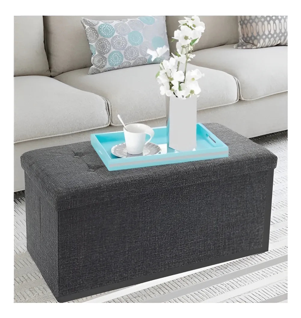 Banca De Almacenamiento Plegable Otomano Baúl Piecera Banco