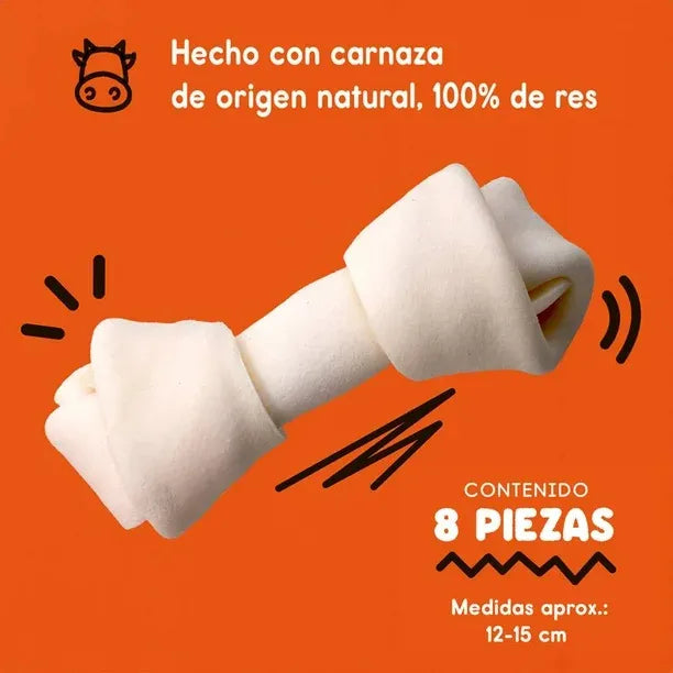 Huesos De Carnaza Member's Mark Natural 8 Pzas 12-15 Cm Blanco