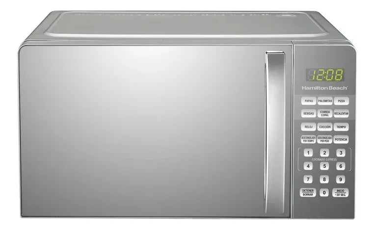 Microondas Hamilton Beach Plateado 0.7ft 700w 6 Funciones