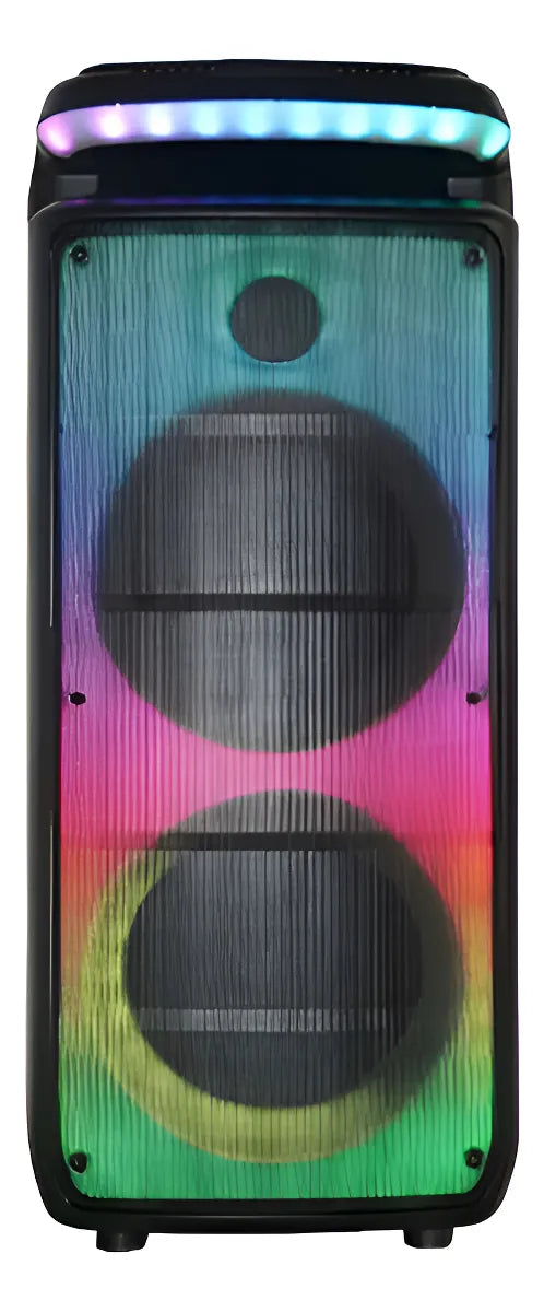 Potente Bocina Doble Con Luces Led Kegner 2500w ,8 Pulgadas