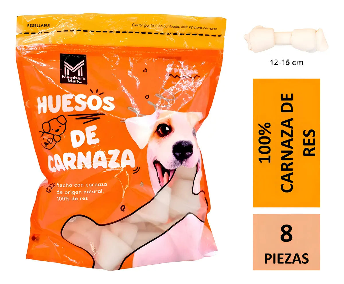 Huesos De Carnaza Member's Mark Natural 8 Pzas 12-15 Cm Blanco